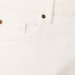 Jeans straight 5 poches denim blanc femme