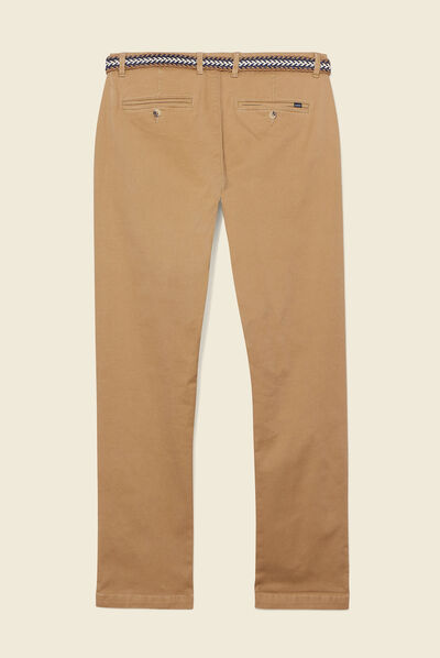 Pantalon chino straight vert kaki homme