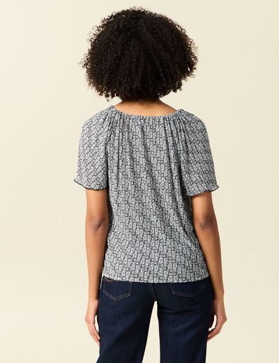 T-shirt manches courtes creme femme