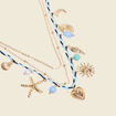 Collier bleu marine femme