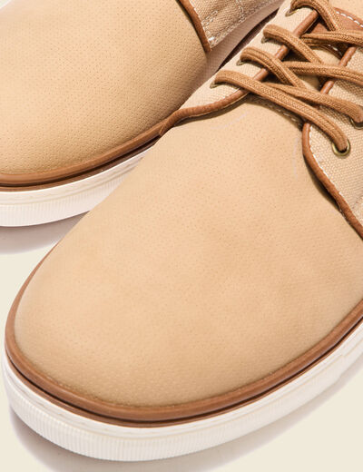 Tennis plates à lacets sable homme