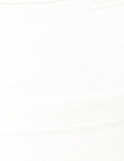 Jeans large taille haute denim blanc femme