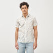Chemise manches courtes beige homme
