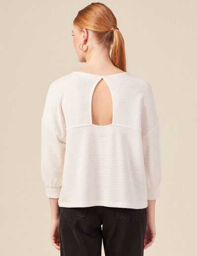 T-shirt éco-responsable ecru femme