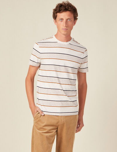 T-shirt manches courtes marron homme