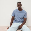 T-shirt en coton manches courtes bleu gris homme
