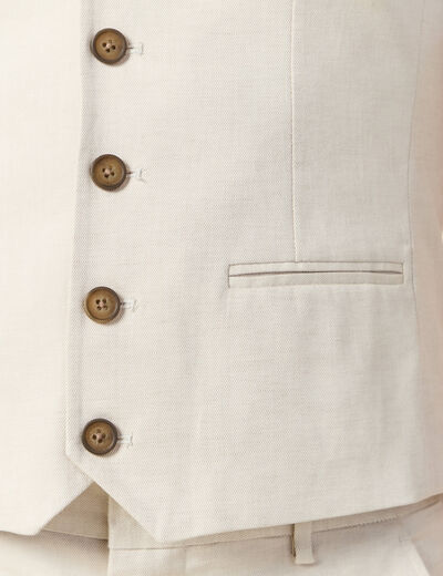 Veston sans manches sable homme