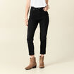 Jeans mom slim denim noir femme