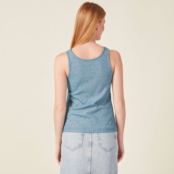 debardeur bretelles larges bleu petrole femme Débardeur bretelles larges bleu pétrole femme