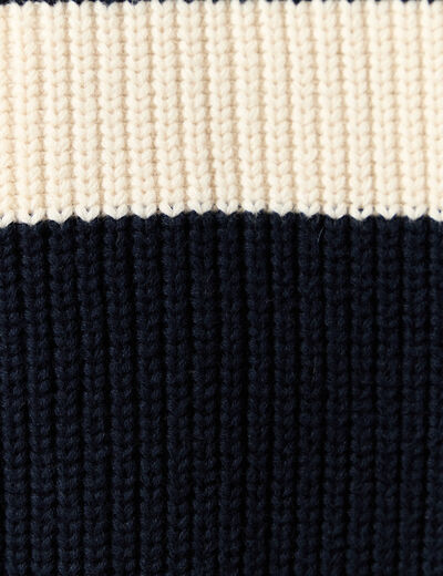 Pull manches longues bleu foncé homme
