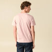 T-shirt cintr&eacute; col rond manches courtes vieux rose homme