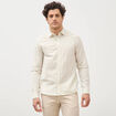 Chemise manches longues beige fonce homme