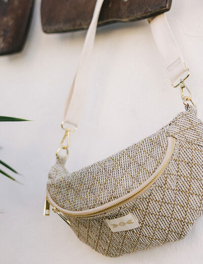 Sac banane sable femme