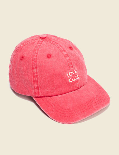 Casquette en coton rouge femme
