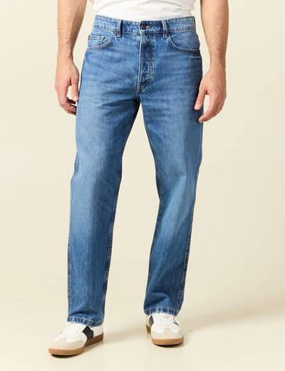 Jeans relax 5 poches denim stone homme