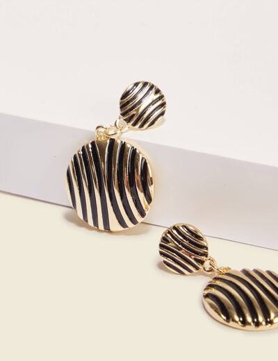 Boucles d'oreilles pendantes couleur or femme