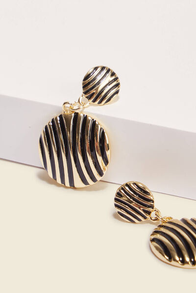 Boucles d'oreilles pendantes couleur or femme