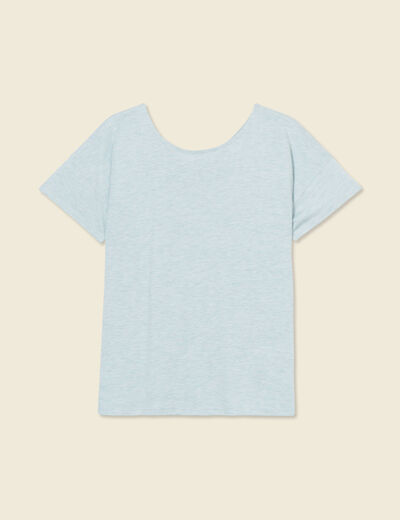 T-shirt manches courtes vert clair femme