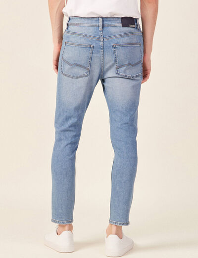 Jeans tapered 5 poches denim used homme
