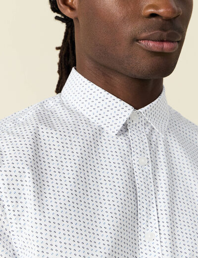Chemise manches courtes blanc homme