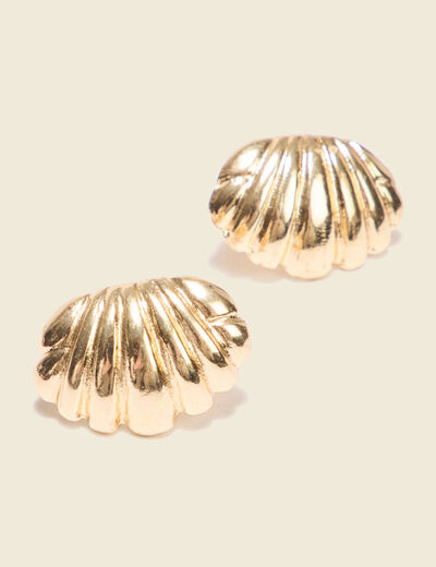 Boucles d'oreilles clous couleur or femme