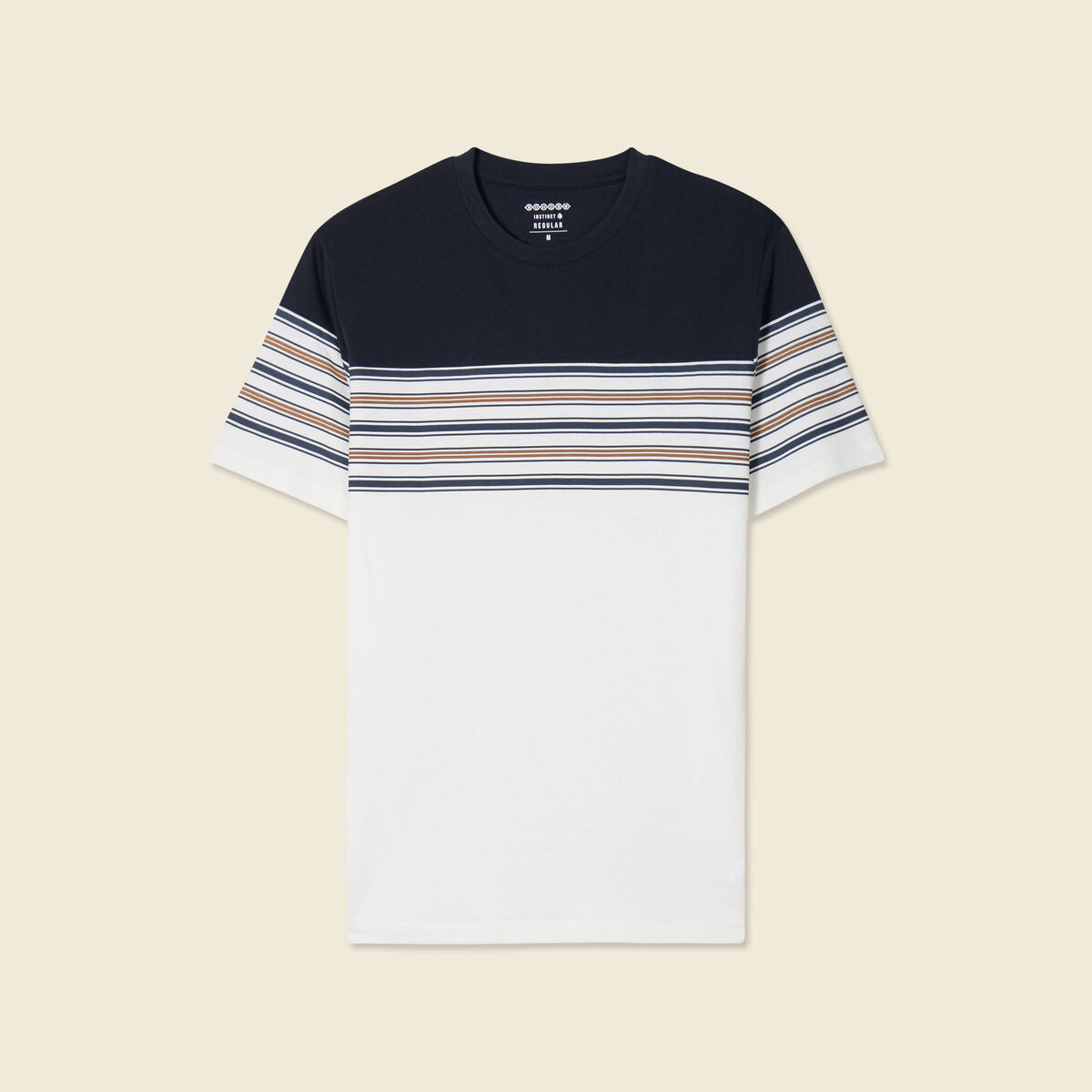 T-shirt manches courtes marron foncé homme