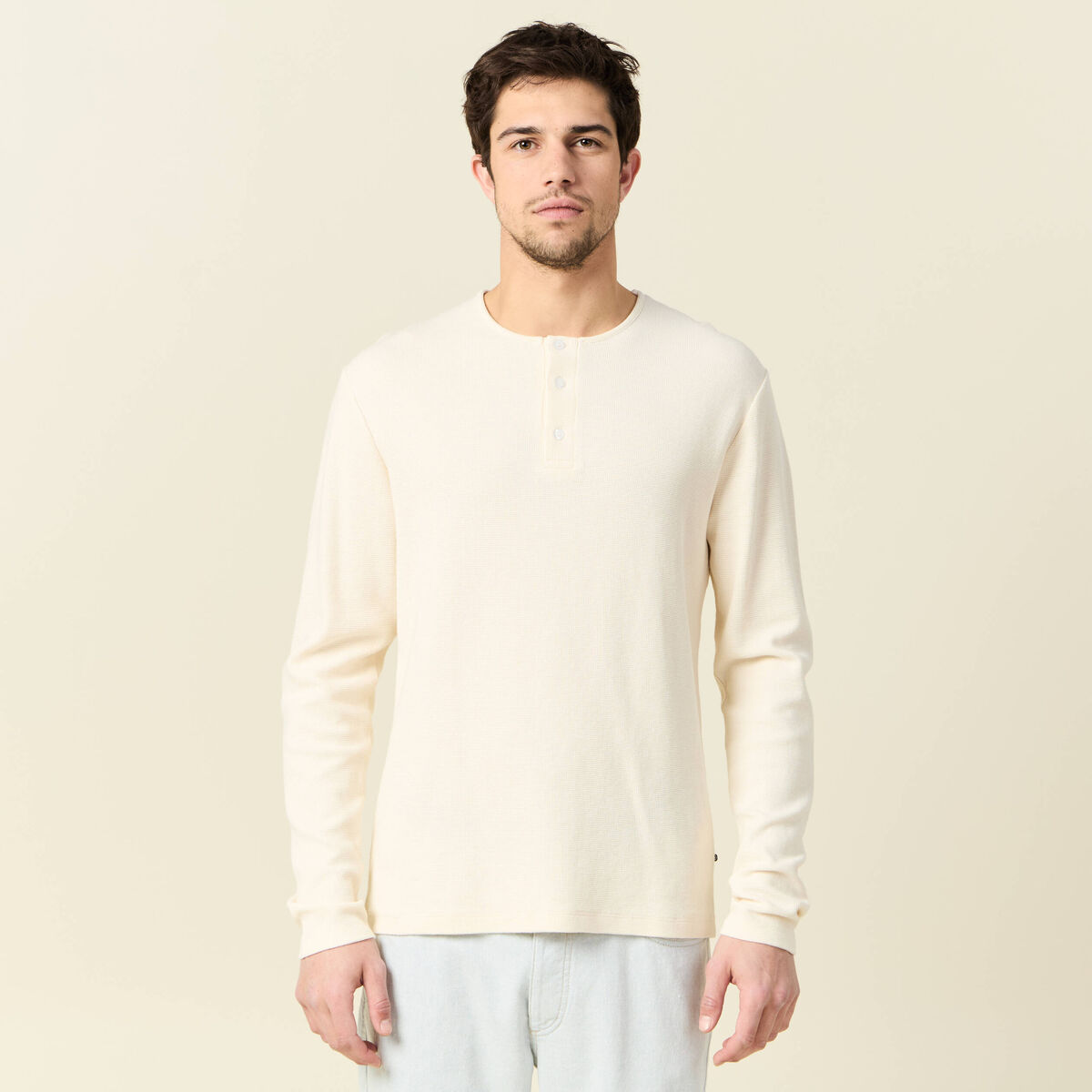 T-shirt manches longues ecru homme