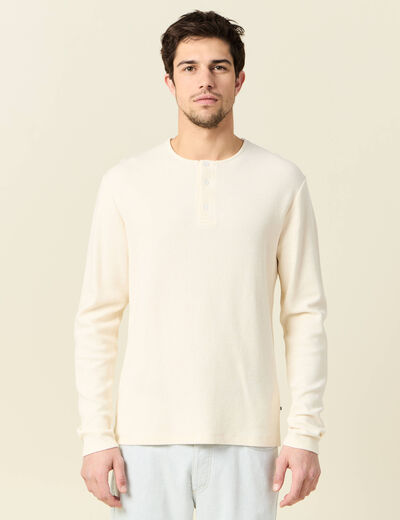 T-shirt manches longues ecru homme