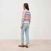 Gilet manches longues multicolore femme