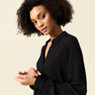 Chemise manches longues noir femme