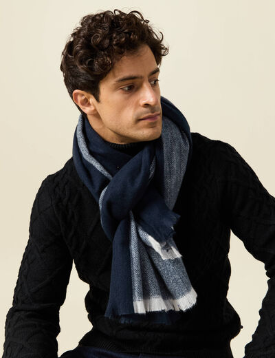 &Eacute;charpe bleu marine homme