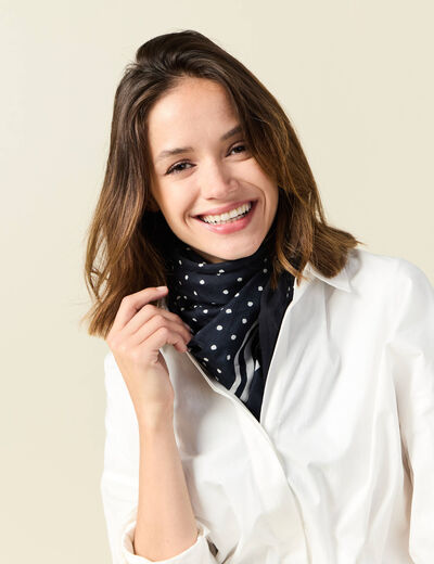 Foulard blanc femme