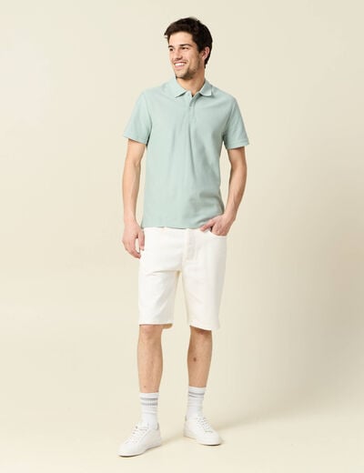 Polo manches courtes vert clair homme