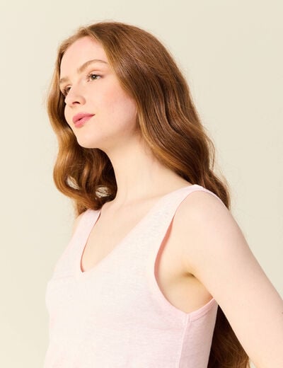 Débardeur sans manches rose clair femme