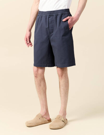 Bermuda droit bleu marine homme