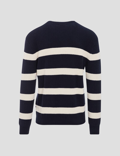 Pull manches longues bleu foncé homme