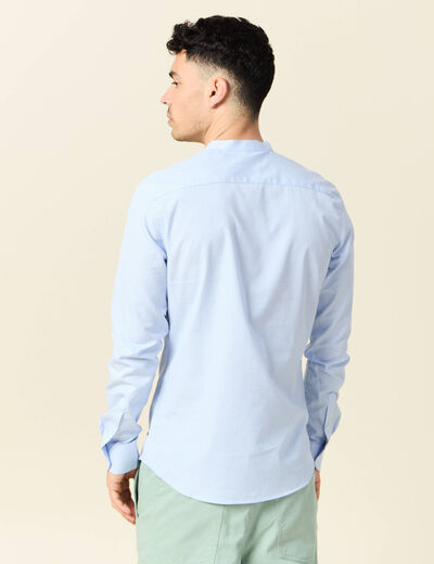 Chemise manches longues bleu ciel homme