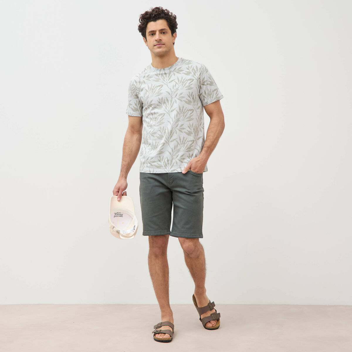 T-shirt manches courtes bleu ciel homme