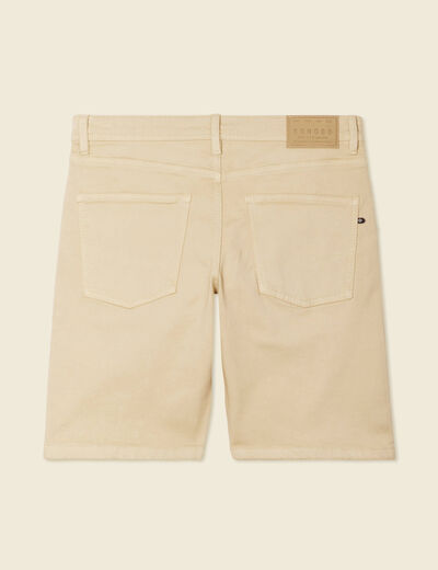 Bermuda droit 5 poches beige homme