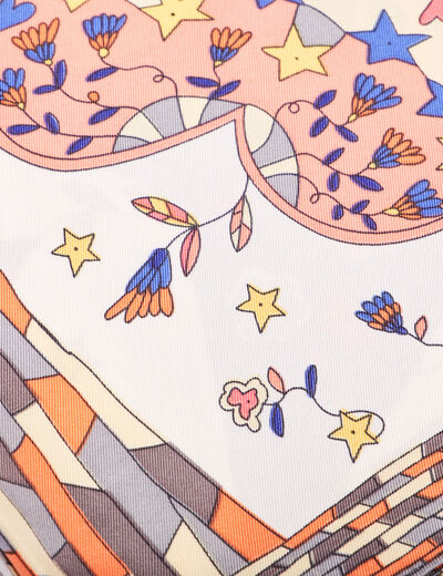 Foulard satin multicolore femme