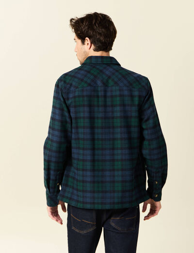 Chemise manches longues bleu marine homme