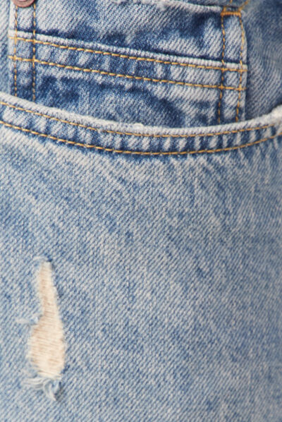 Jeans tapered destroy denim used homme