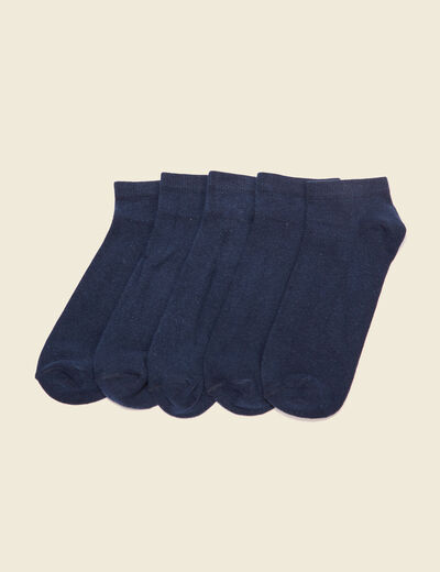 Lot 5 paires chaussettes bleu marine homme
