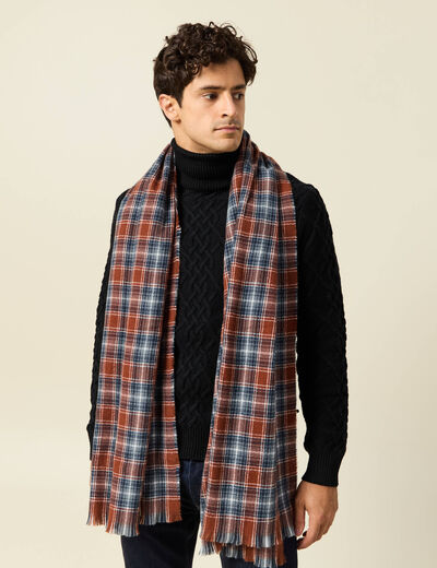 &Eacute;charpe marron cognac homme