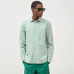 Chemise manches longues vert pastel homme