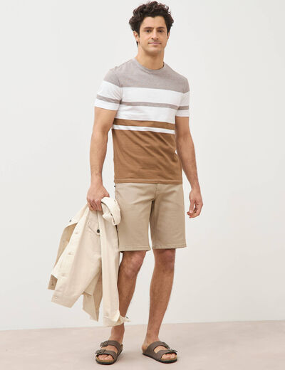T-shirt manches courtes taupe homme