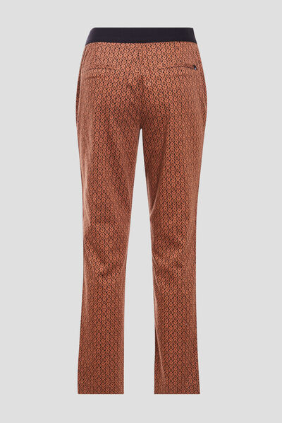 Pantalon cigarette camel femme
