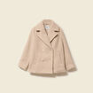 Caban oversize court beige femme