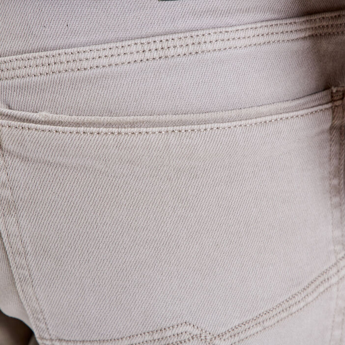 Jeans straight 5 poches vert kaki homme