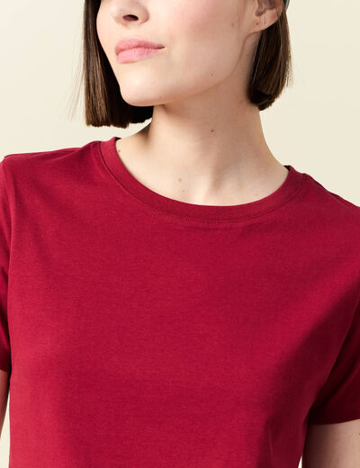 T-shirt manches courtes rouge femme